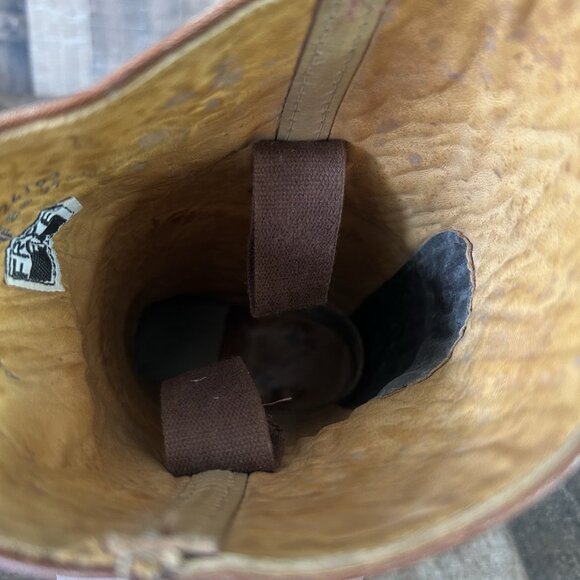 Frye 2955 Vintage White Label Tall Campus Boots Mens 11 D - Picture 11 of 12